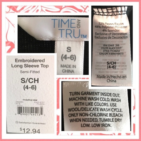 Embroidered High Low Long Sleeve Blouse - Picture 4 of 7